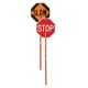 Stop & Slow Paddle Sign, Engineer-Grade Reflective