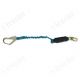Tractel C206H 6 ft. x 1 1/2 in. shock-absorbing extendible lanyard from 4 to 6 ft., 3/4 & 2 1/4 in. DL snap hooks