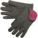 Cotton Jersey Gloves (Red Fleece Lined, Open Wrist)