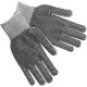 Memphis Regular-Weight PVC Coated String Knit Gloves, Dual-Sided Dots, Blue PVC Blocks, LG, Natural