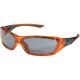 Crews ForceFlex™ Eyewear, Translucent Orange Frame, Gray Lens