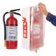 5 lb ABC Pro Line Fire Extinguisher w/ Mark I Jr. Cabinet, White Tub/Clear Cover
