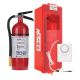 5 lb ABC Pro Line Fire Extinguisher w/ Mark I Jr. Cabinet, White Tub/Red Cover, and Cabinet Alarm, White
