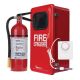 5 lb ABC Pro Line Fire Extinguisher w/ Firetech™ Fiberglass Cabinet, and Cabinet Alarm, White
